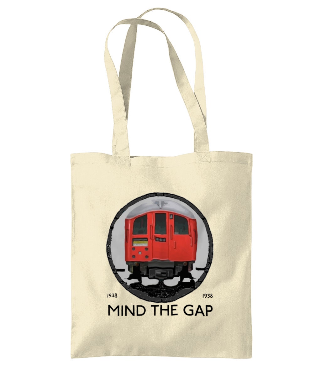London Underground Tube Train Tote Bag mind the Gap Etsy UK