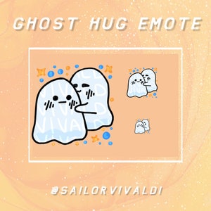 Halloween Twitch Ghost Hug Emote (112, 56, 28) - Twitch Ghost Emote - Streamer Emote