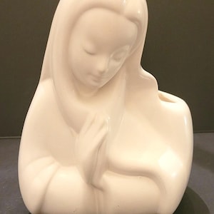 Vintage Hull Madonna Keramik Übertopf: Biskuitporzellan, 23 cm hoch