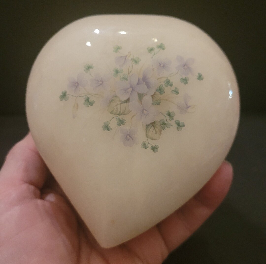 Genuine Alabaster Trinket Box. Made in Italy Etsy