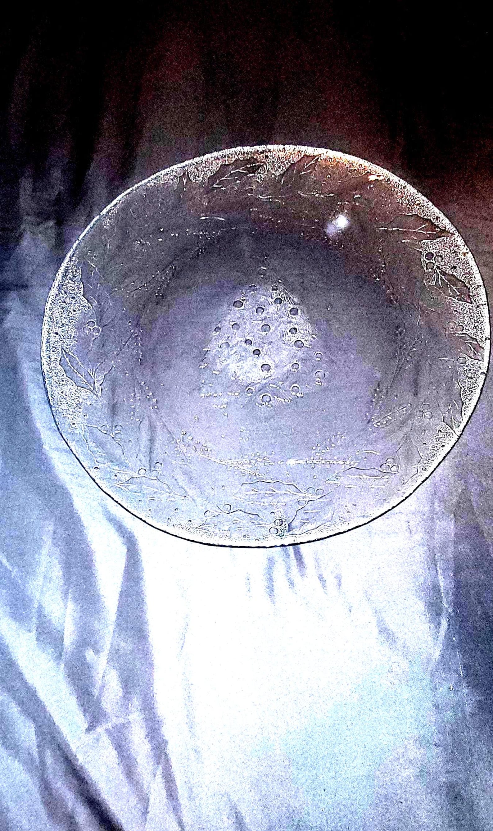 Luminarc holly tree glass platter
