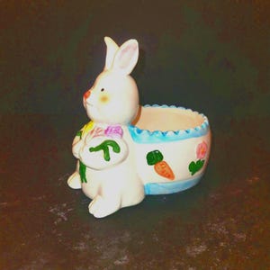 Bunny rabbits plant holder