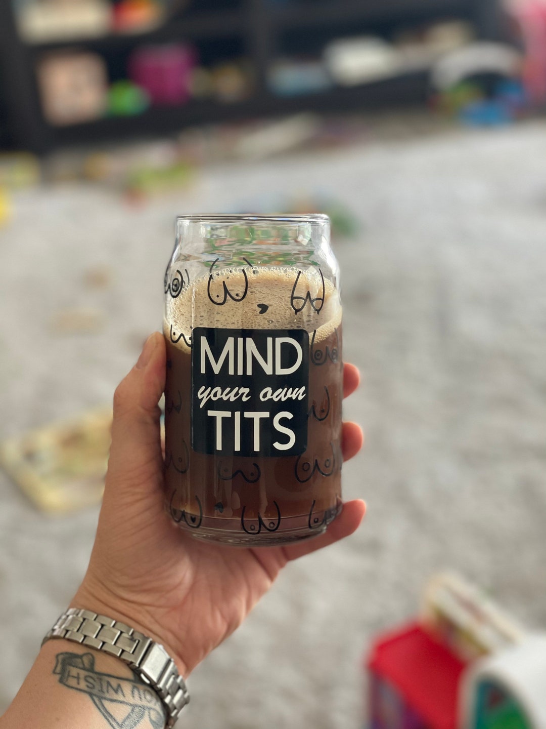 Breastfeeding Glass Beer Can, Cup for Breastfeeding Moms, Personalized