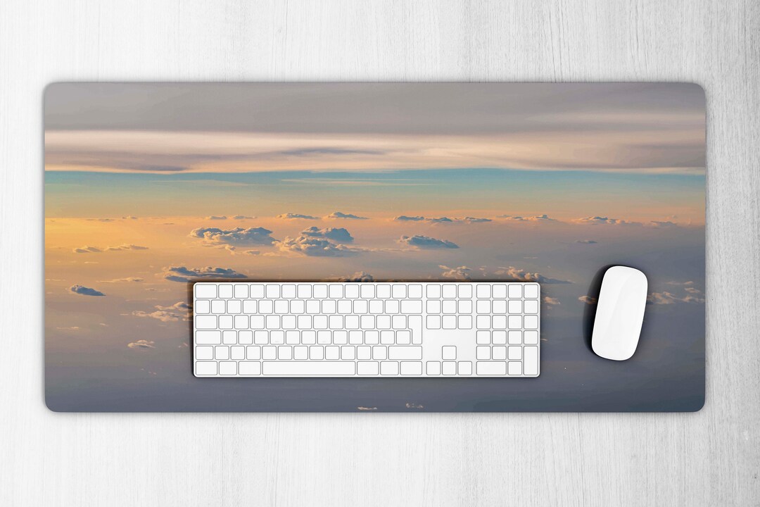 Cute Clouds Desk Mat, Pastel Sky Desk Mat, Mouse Pad Cute, Desk Mat ...