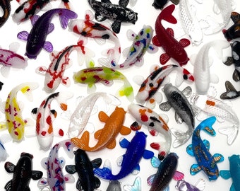 Lucky Koi Resin Fish Ornament - Optional Keyring Attachment  - Random Lucky Dip