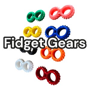 3d Printed Geared Fidget - Choice of Colours - Stress Reliever - ADHD