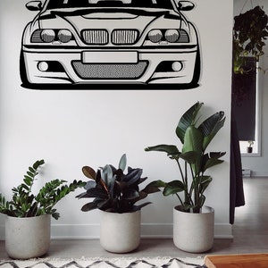 BMW E46 M3 DXF svg vector file for laser cut, print, vinyl, drawing. image 3