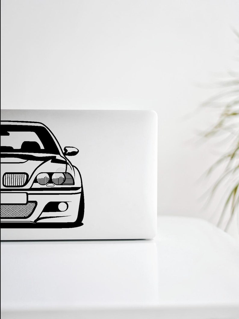 BMW E46 M3 DXF svg vector file for laser cut, print, vinyl, drawing. image 4