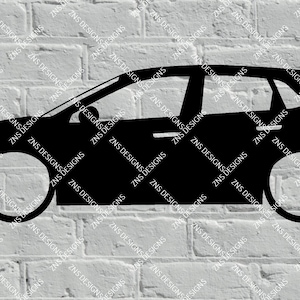 VW POLO MK6 dxf svg cad file for laser cut, print, vinyl.