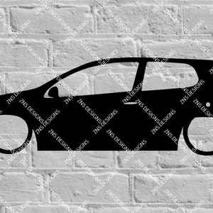 VW Golf mk5 GTI DXF cad file for laser cut, print, vinyl.