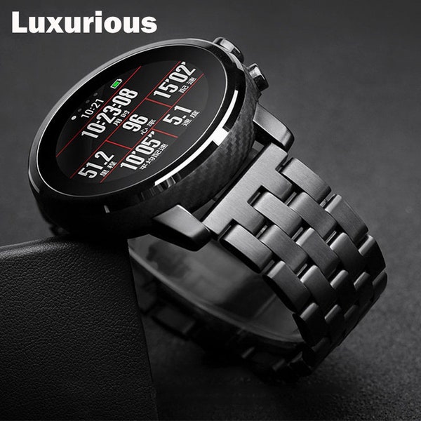 Premium Stainless Steel Strap with resizing tool Samsung Galaxy Watch 3 5 Pro 40mm 44mm 45mm 46mm S3 Active 2 Amazfit GTR Amazfit Bip