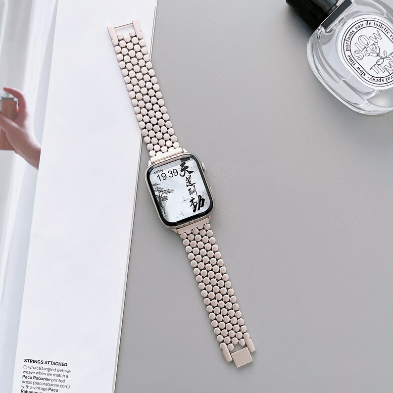 Starlight Stainless Steel Chain Strap Apple Watch 8 7 6 SE 5 4 Etsy
