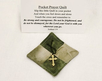 Pocket Prayer Quilt Green Marble