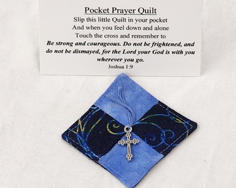 Pocket Prayer Quilt Blue