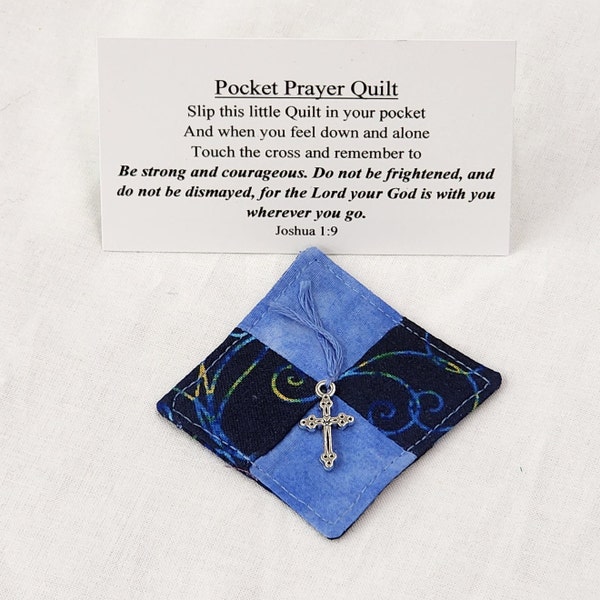 Pocket Prayer Quilt Blue