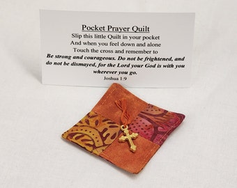 Orange and Red Pocket Prayer Quilt