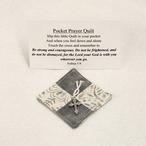 Grey Pocket Prayer Quilt