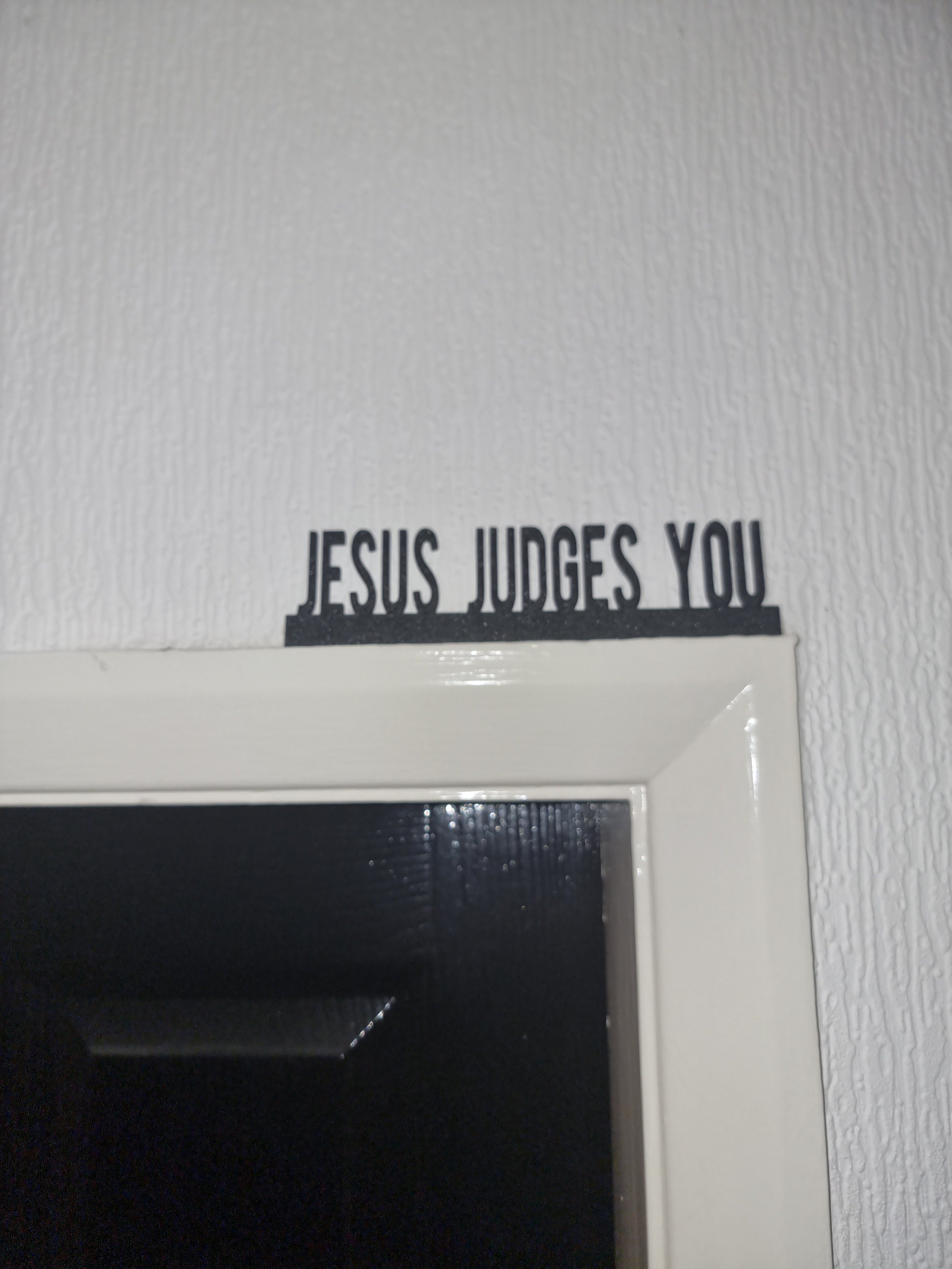 Table Topper Judge JESUS JUDGES YOU Door Topper, Shelf Decor, Wall Decor, Quirky Home ...