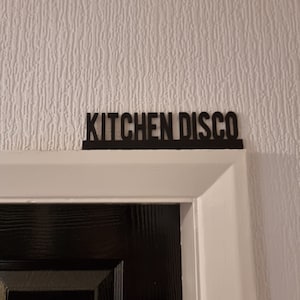 KÜCHE DISCO Türdekoration, Regaldekor, Wanddekoration, originelles Geschenk, Türdekoration