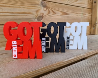 Personalised Got &#39;Em Sneakerhead Gift | Custom Sneaker Art | Hypebeast Decor | Desk Decor | Office Decor, Desk Accessory | Custom Gift