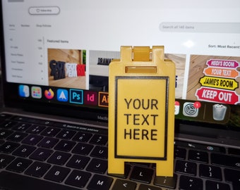 Custom Your Mini Floor Sign - Customizable Colors & Text - 3 Different Sizes Available