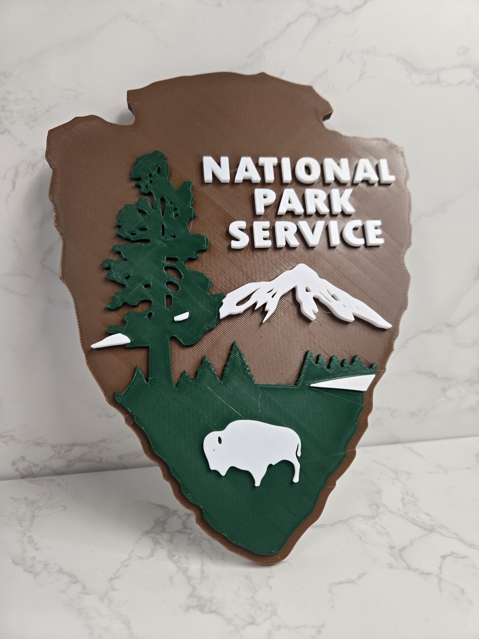 National Park Service Arrowhead Sign | 3D Printed NPS Emblem | Custom ...