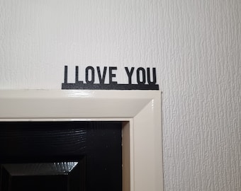 I Love You Türdekoration, Regal Dekor, Wanddekoration, originelles Geschenk, Türdekoration
