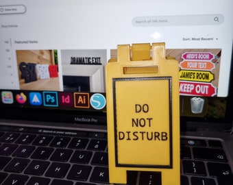 Do Not Disturb Mini Floor Sign - Customizable Colors & Text - 3 Different Sizes Available