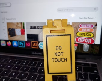 Do Not Touch Mini Floor Sign - Customizable Colors & Text - 3 Different Sizes Available