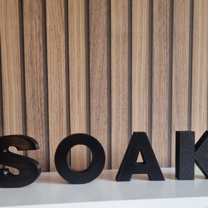 Remojo Decorativo Carta Adorno - Impreso en 3D, Nuevo Regalo Hogar, Regalo Perfecto, Regalo Impreso 3D, Letras Independientes, Decoración del Baño