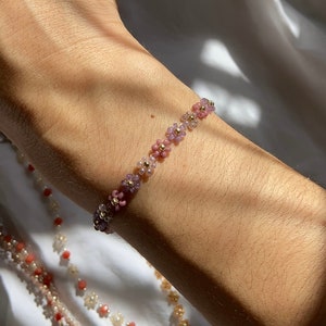 Daisy Flower Bracelet, Beaded Bracelet, Gift For Her, Miyuki Beads, Handmade in UK