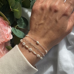 Armband i sterlingsilver, smalt armband, hjärtformat armband i massivt sterlingsilver, vänskapsarmband, present till henne