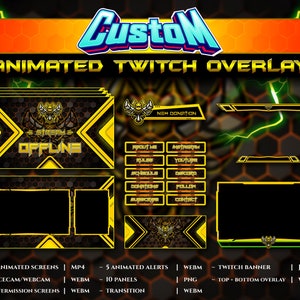 Individuell animiertes Twitch Overlay Paket: Stream Upgrade