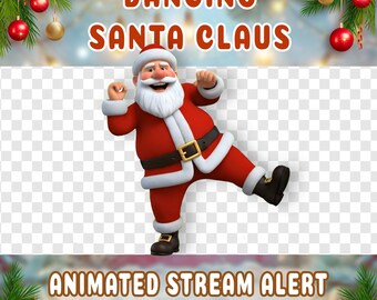 Funny Dancing SANTA CLAUS Animated Stream Alert - Stream Decoration ...