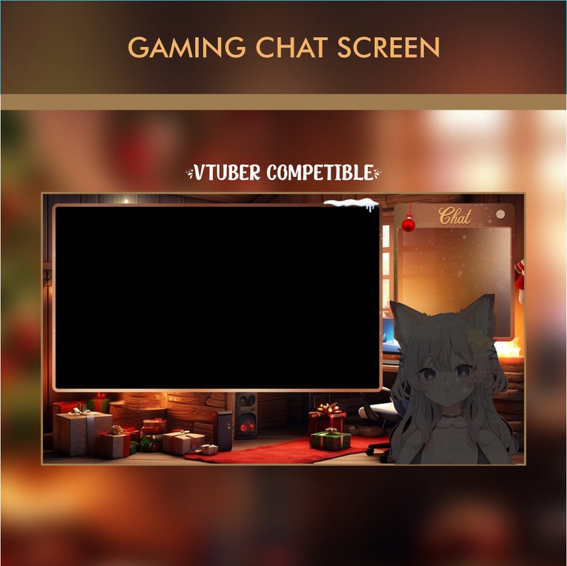 Christmas Animated Vtuber Stream Package: Warm Holiday Overlay - Etsy