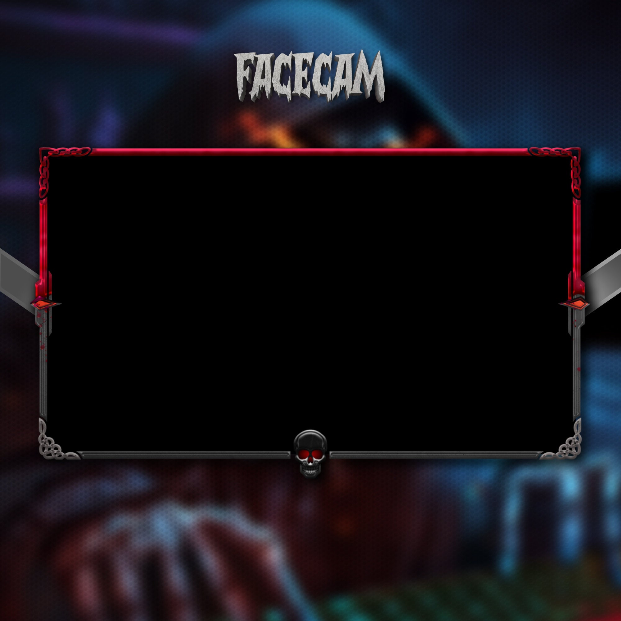 Grim Reaper Animated Twitch Overlay: Horror Stream Package (digital ...