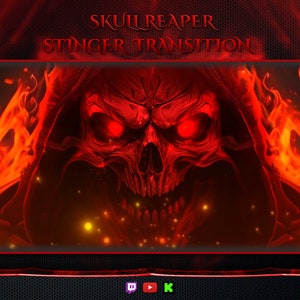 Animated Skull Reaper Stinger Transition (WEBM Digital File)