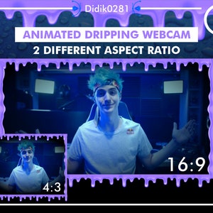 2X Animated Dripping Webcam/Facecam Overlay