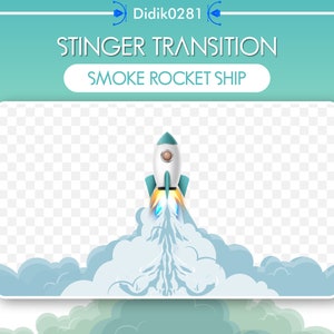 Animated Smoke Rocket Ship Stinger Transition (WEBM)