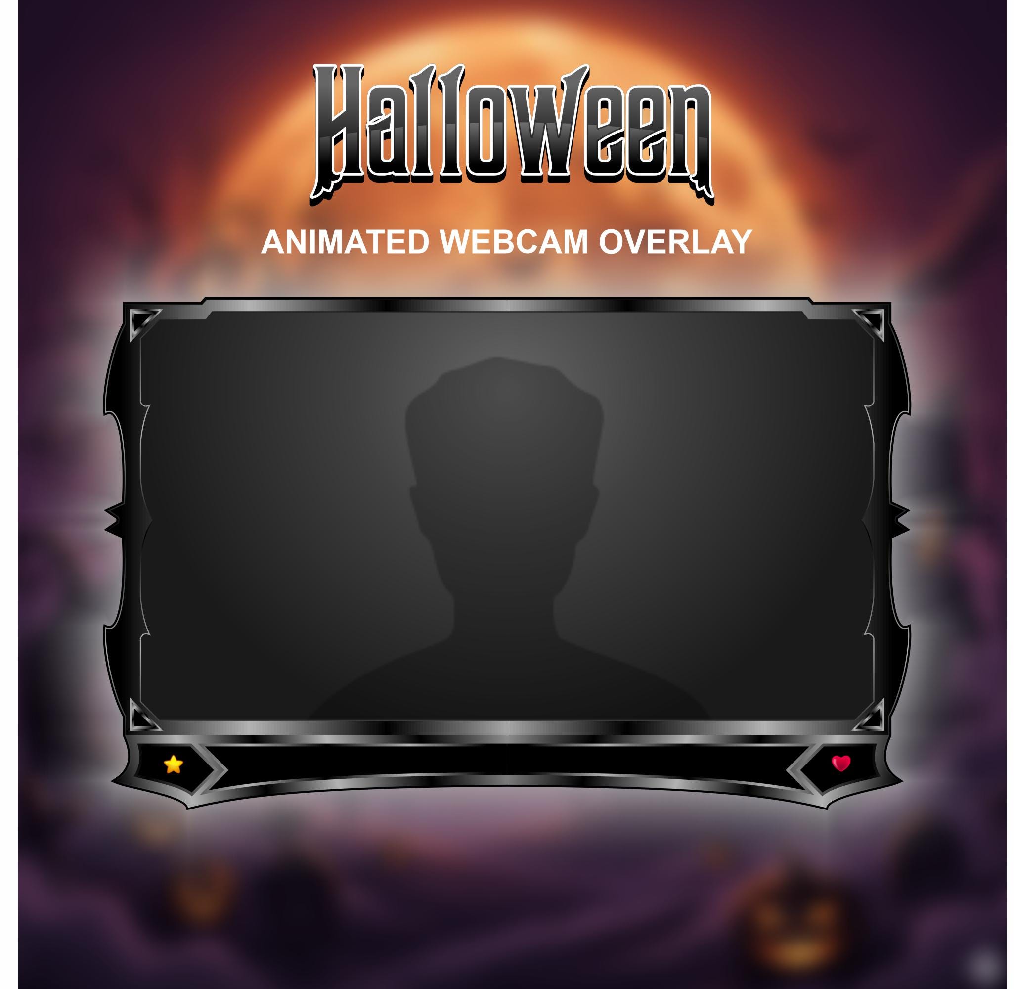 Animated Halloween Bat Facecam Overlay - Black & White (WEBM, PNG) - Etsy