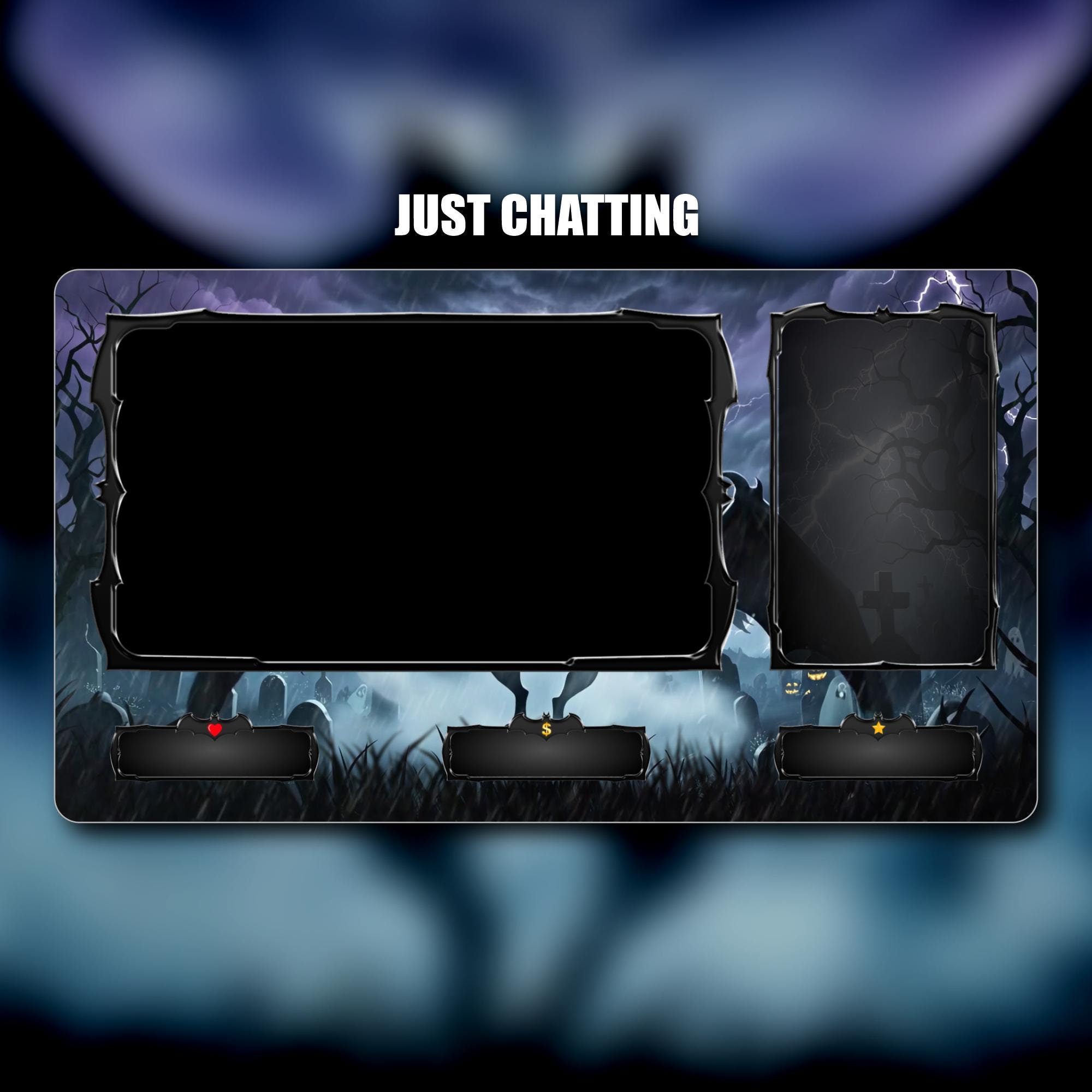 Animated Halloween Bat Twitch Overlay: Camazotz Stream Pack - Etsy