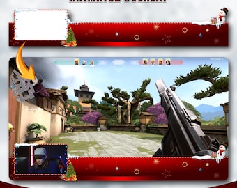 Animated Christmas Overlay Bar - Snow Overlay - Stream decoration