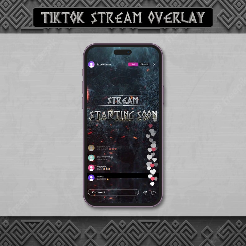 Animerad TikTok-strömöverlägg: Ragnarok Valhalla-paket bild 2