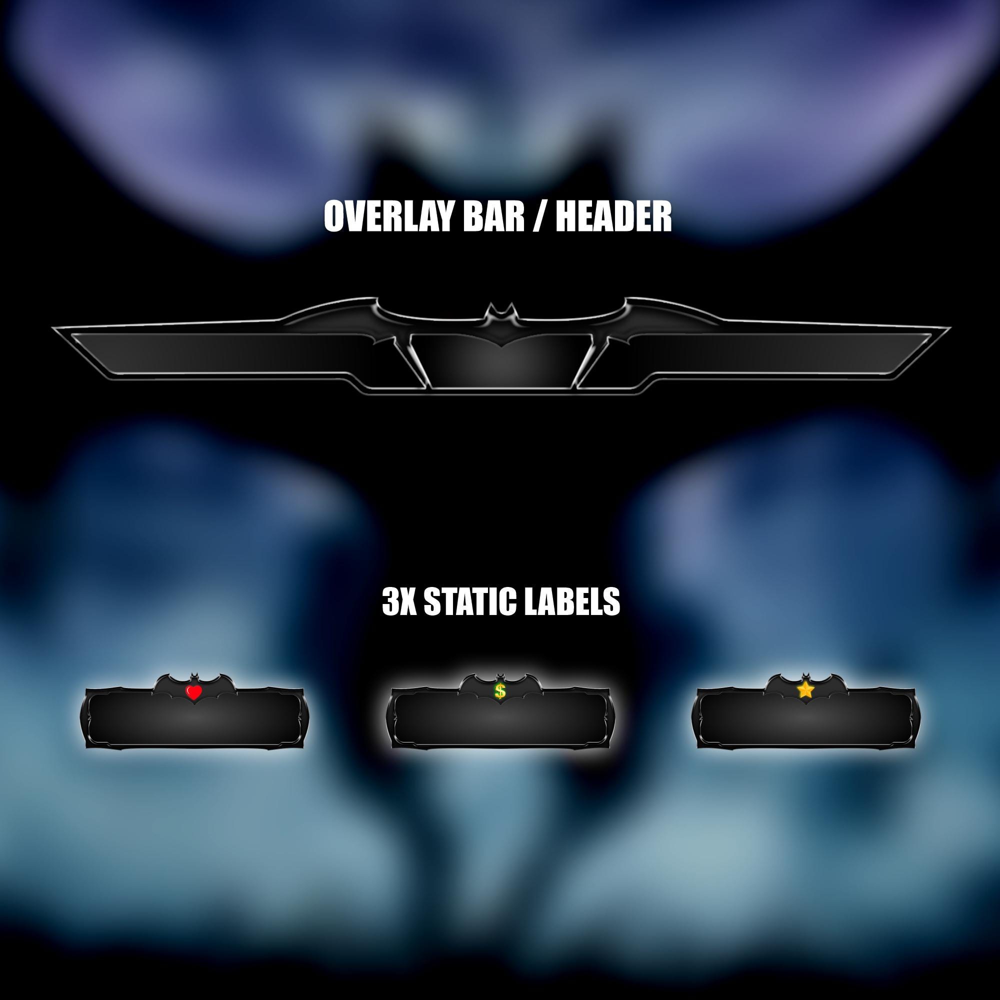 Animated Halloween Bat Twitch Overlay: Camazotz Stream Pack - Etsy