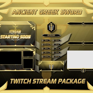 Superposición de Twitch animada antigua medieval/Paquete de transmisión/Griego antiguo/Egipto antiguo