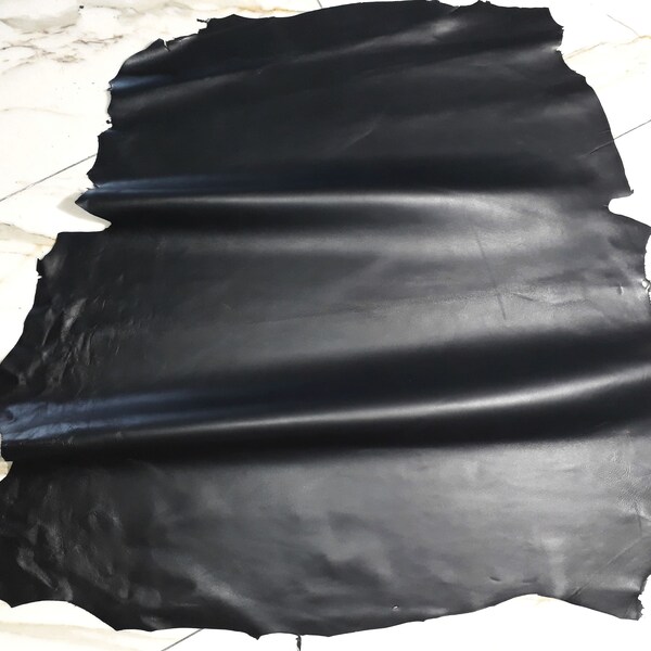 LEATHER TIP E70690-KB, leather residues, 1 dermis, anthracitz black nappa