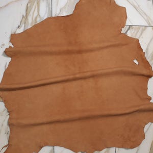 PUNTA IN PELLE E72261-J, ritagli di pelle, 1 pelle di cuoio 0,5 mm, nappa marrone cammello