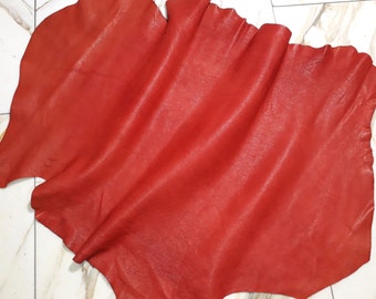 LEATHER TIP E71576-AG, leather remnants, 1 leather skin 0.9 mm, antique strawberry red, nappa