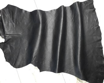 LEATHER TIP E70785-Y, leather residues, 1 dermis, anthracite black nappa