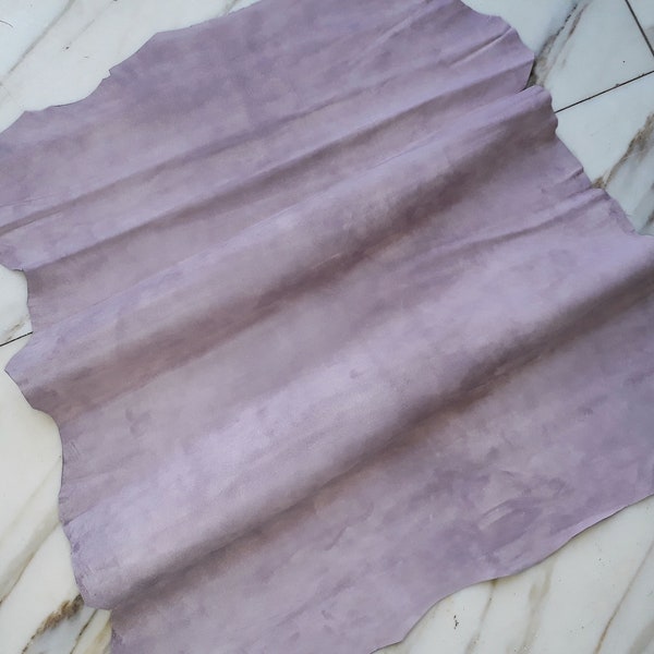LEATHER TIP E70957-DC, leather remnants, 1 leather, lilac velour